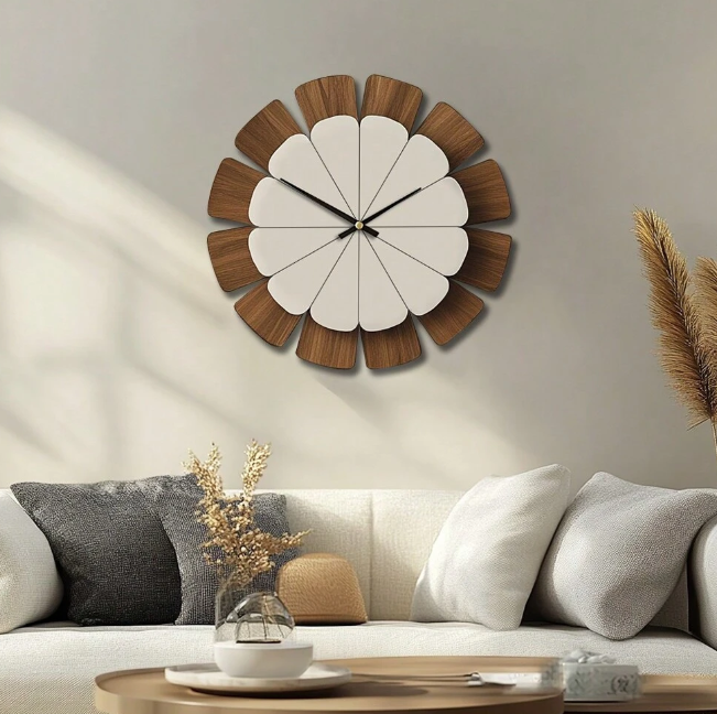 Horloge Murale en Bois Élégante