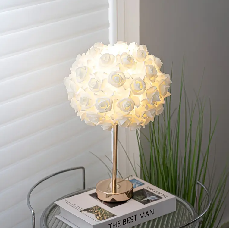 Lampe en Forme de Rose