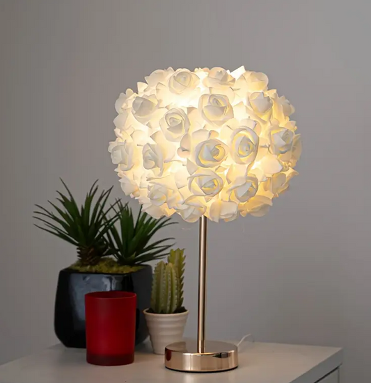 Lampe in Rosenform