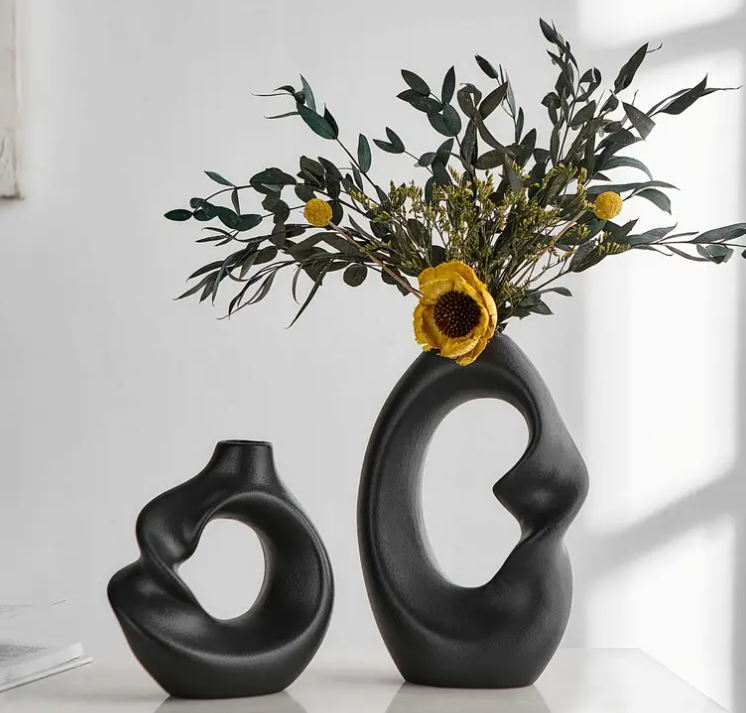 Ensemble de 2 Vases Bohème